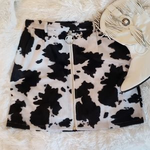 Valfre Cowprint Mini Vaca Skirt